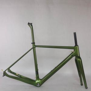 2022 custom paint Gravel Bike For Toray Full Carbon Fiber Gravel Bike Frame GR029 Bicycle Metallic green color